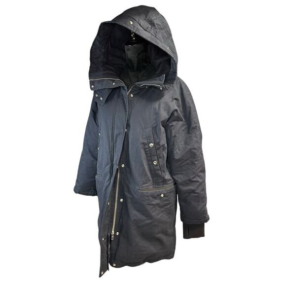 Rag & Bone Down Woman Black Oversized Jacket Parka Medium - Picture 3 of 16